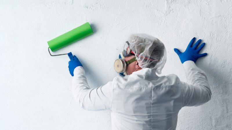 Things To Expect From Lead Paint Inspection Onthemarc Read Latest   Man Painting Lead Paint Walls Mask 1 800x450 